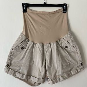 Motherhood maternity khaki shorts size L